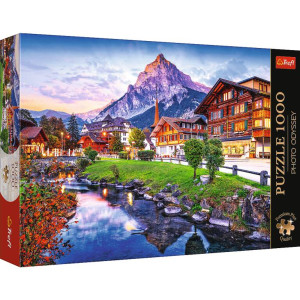 Puzzle 1000. Alpejskie miasteczko Szwajcaria. 10854