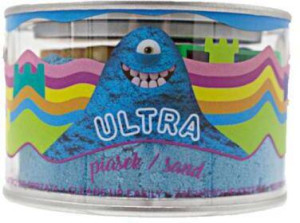Ultra Piasek puszka 200 g. 5 foremek zamek, niebieski