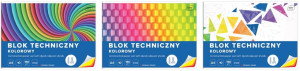 Blok techniczny kolorowy A4/10K