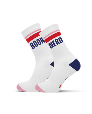 Skarpetki Tantis- Book Nerd streetwear białe 38-42
