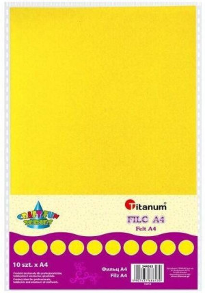 Filc cytrynowy. A4 2mm 200g. 10 sztuk