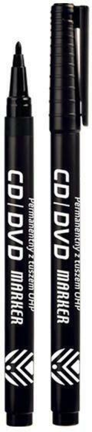 Marker CD/DVD czarny z tuszem OHP