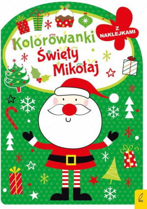 Święty Mikołaj. Kolorowanka z wykrojnikiem