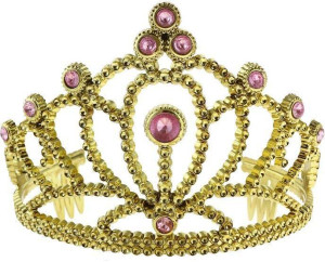 Diadem księżniczki z różowymi perłami