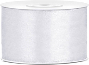 Wstążka dekoracyjna biała 38mm/25m