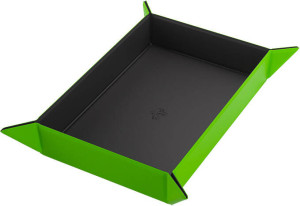 Gamegenic: Magnetic Dice Tray - Rectangular - Black/Green