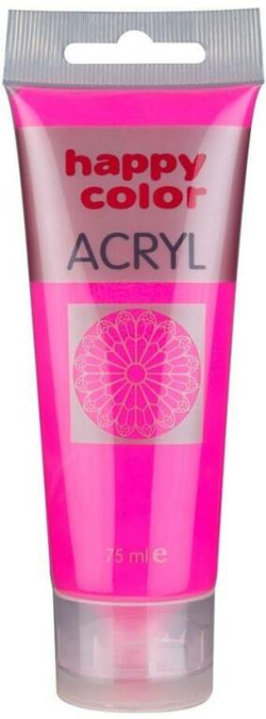 Farba akrylowa 75ml różowy fluo HAPPY COLOR