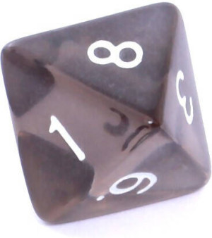 Komplet kości REBEL RPG - Kryształowe - Czarne
