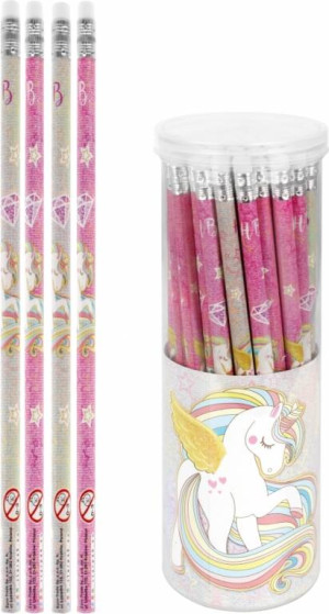 Ołówek z gumką HB Unicorn (48szt)