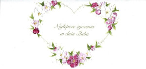 Karnet Ślub. Duże serce