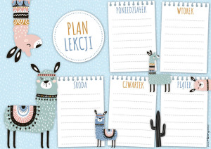 Plan lekcji. Lamy