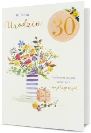 Karnet B6. Urodziny (wymienne cyfry)