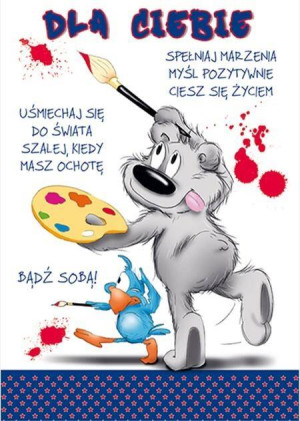 Karnet Happy B6 + koperta. Wzór nr 20
