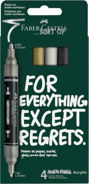 Markery akrylowe Multimark 4kol. FABER CASTELL