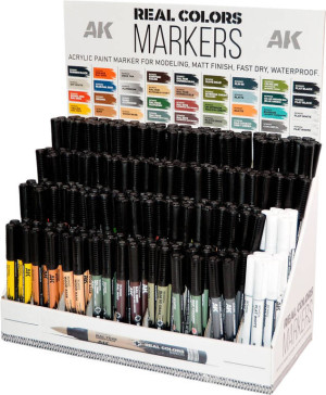 AK Interactive: Real Colors Markers - RCM151 - Cardboard Display (216)