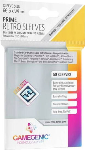 Gamegenic: Prime Retro Sleeves (66,5x94 mm) 50 sztuk, Clear