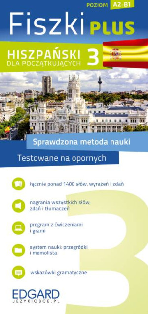 Hiszpański. Fiszki Plus dla początkujących 3. A2-B1