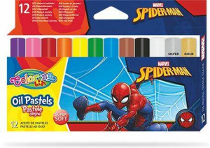 Pastele olejne Colorino Kids trójkątne 12 kolorów Spiderman