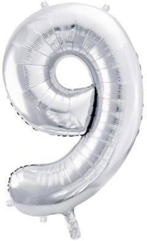 Balon foliowy 9 86cm srebrny