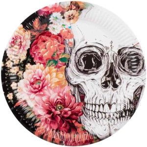 Talerzyki papierowe Day of the dead 23cm 10szt