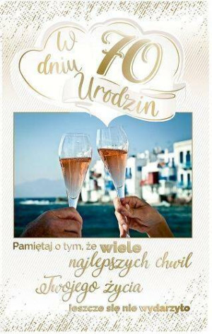 Kartka okolicznościowa Urodziny 70