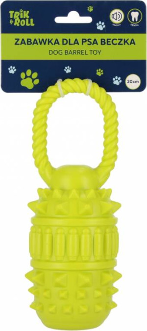 Zabawka dla Psa beczka 20cm zielona