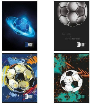 Zeszyt A5/32k linia dwukolor. Football mix