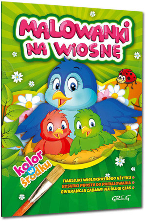 Malowanki na wiosnę. Malowanki z kolorowym wzorem