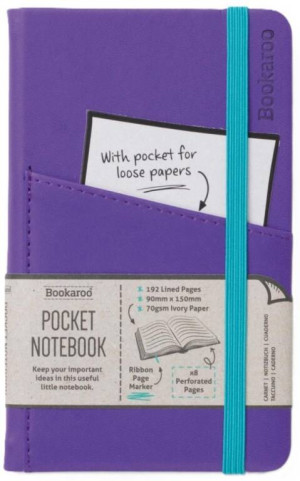 Bookaroo Notatnik Journal Pocket A6. Fioletowy