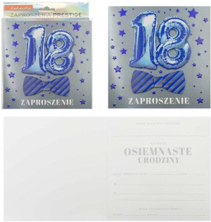 Zaproszenie Urodziny 18