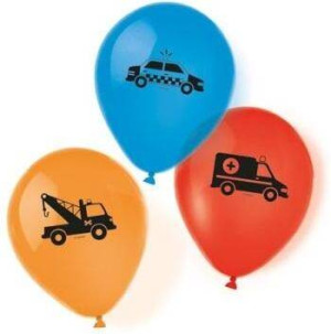 Balony lateksowe Pojazdy 22,8cm 6szt.