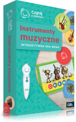 Instrumenty muzyczne. Interaktywna gra memo. Czytaj z Albikiem