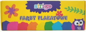 Farby plakatowe 12 kolorów STRIGO