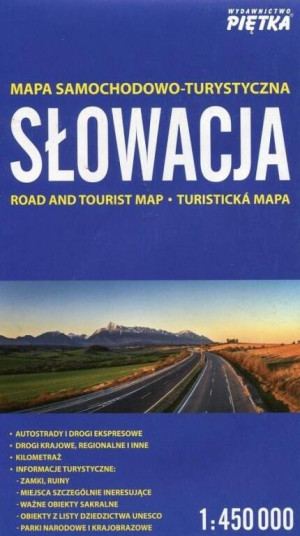 Słowacja. Mapa samochodowa 1:450 000