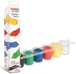 Farba plakatowa Tempera 6 kolorów HAPPY COLOR