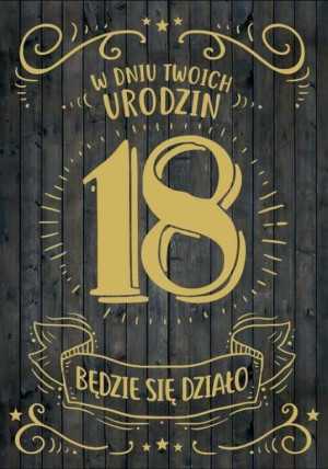 Karnet B6. Urodziny 18. PR-102