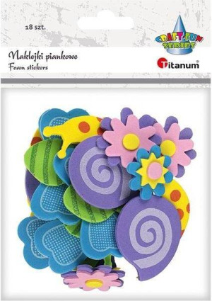 Naklejki piankowe 3D. Kwiaty, motyle, ślimaki