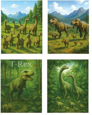 Torebka prezentowa M Dinozaury