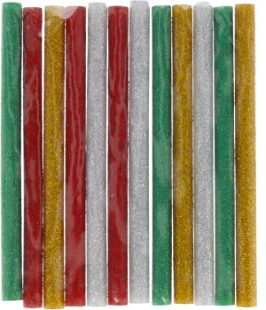 Klej do pistoletu brokatowy 7mm/10cm 12 sztuk