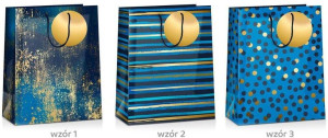 Torba prezentowa Grand Deep Blue 32x26x10cm MIX