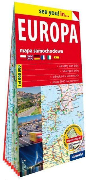 See you! in... Europa mapa samochodowa 1:4 000 000