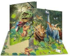 Teczka A4 z gumkami Dinozaury