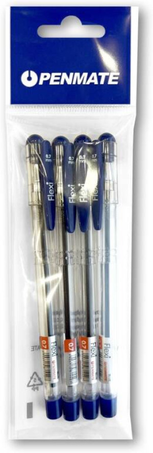 Długopis Flexi PENMATE niebieski 4 szt.