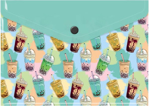 Teczka koperta A5 pp z nadrukiem bubble tea