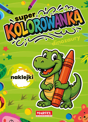 Super kolorowanka Dinozaury z naklejkami
