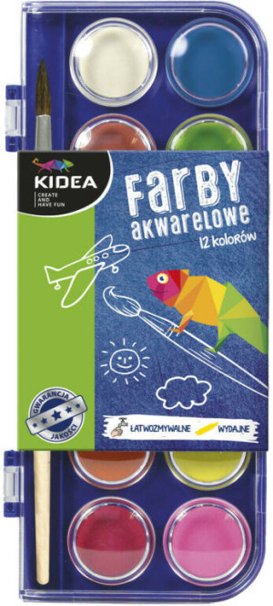 Farby akwarelowe 12 kolorów