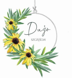 Karnet Swarovski kwadrat: Dużo Szczęścia!