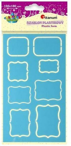 Szablon plastikowy 105x180mm ramki mix