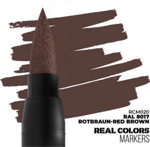 AK Interactive: Real Colors Markers - RCM020 - RAL 8017 Rotbraun-Red Brown