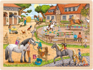 Puzzle 96 el. Szkółka jeździecka